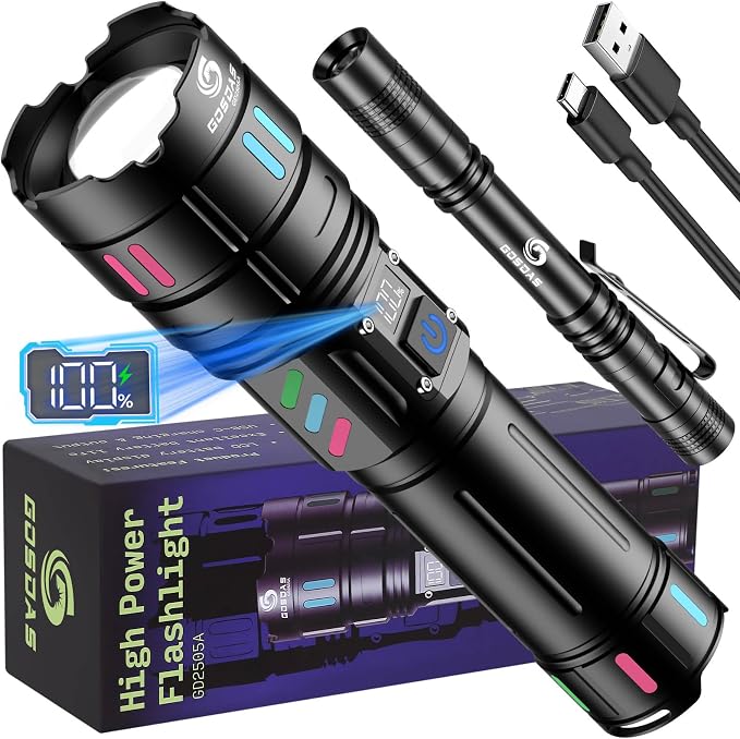 Gosdas Rechargeable High-Lumen Flashlight